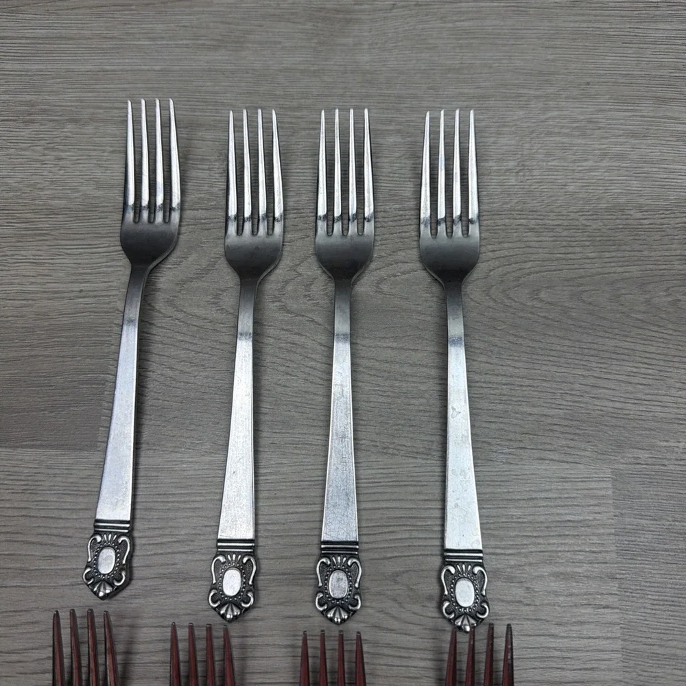 National Stainless Made In Japan Stainless Steel Forks Lot Of 8